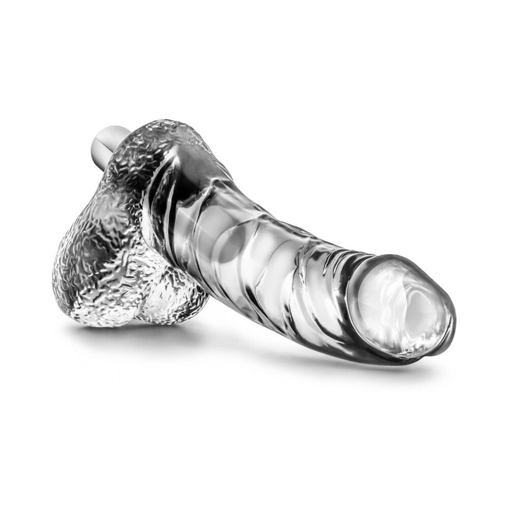 BLUSH - NATURALLY YOURS VIBRATING DING DONG WITH BALLS 6.5 IN. CLEAR