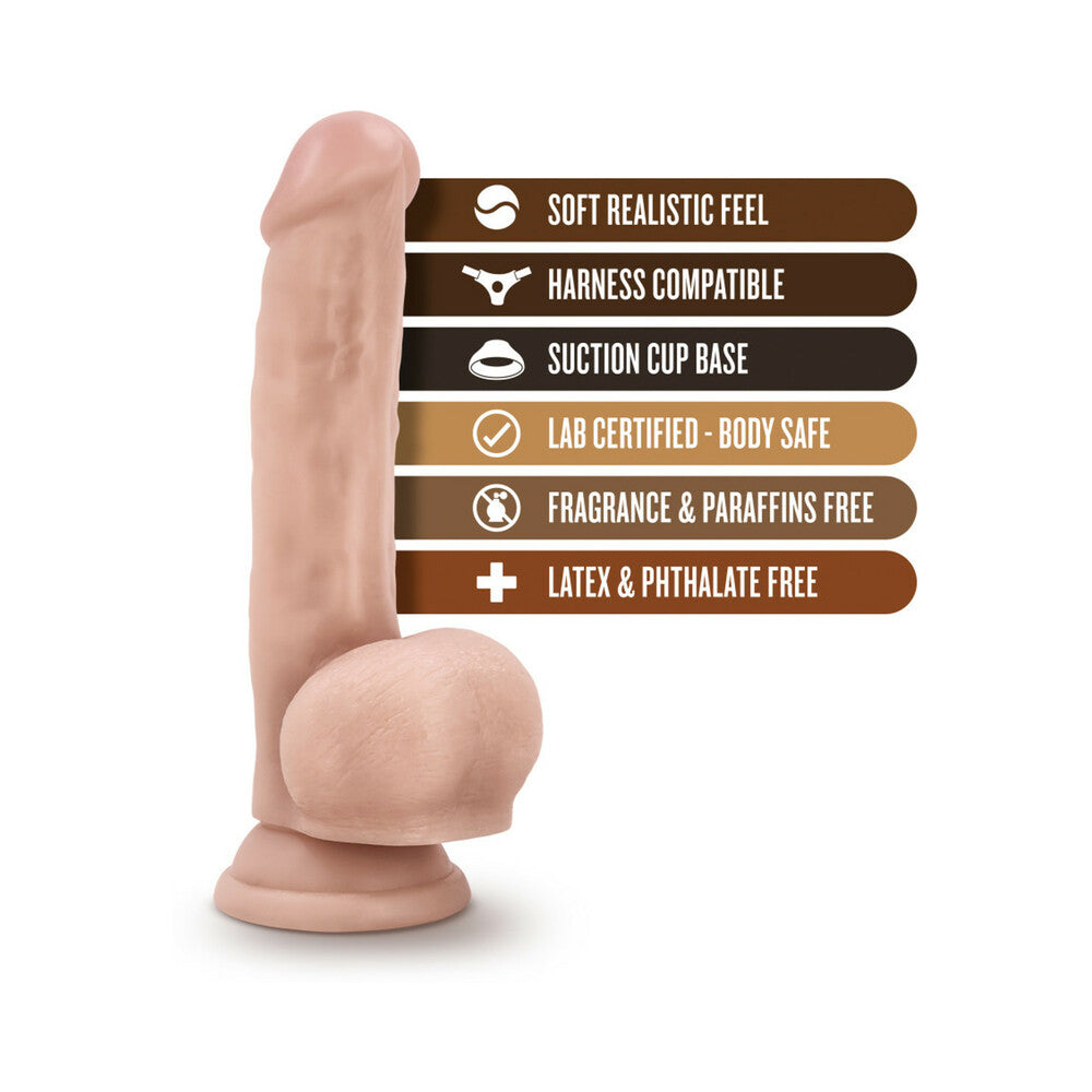 BLUSH - LOVERBOY MR. JACKHAMMER REALISTIC 8.5 IN. DILDO WITH BALLS BEIGE