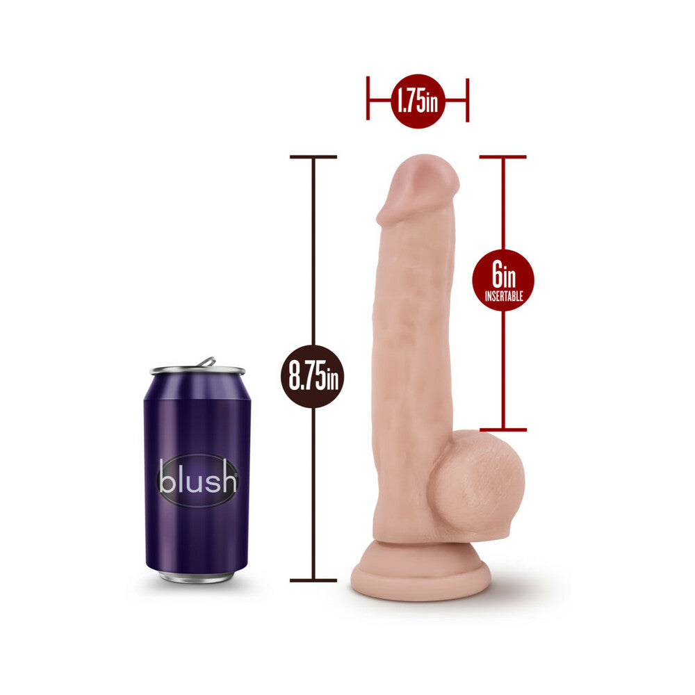 BLUSH - LOVERBOY MR. JACKHAMMER REALISTIC 8.5 IN. DILDO WITH BALLS BEIGE