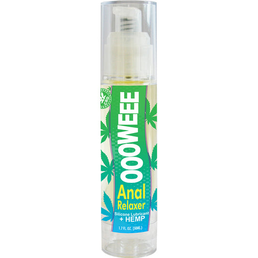OOOWEE ANAL RELAXING SILICONE LUBRICANT WITH HEMP SEED OIL 1.7 OZ BOTTLE