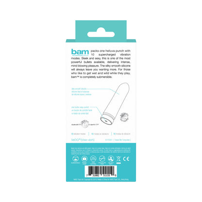 VEDO BAM RECHARGEABLE BULLET - TEASE ME TURQUOISE