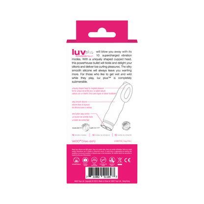 VEDO - VIBRADOR RECARGABLE LUVPLUS - ROSA FOXY