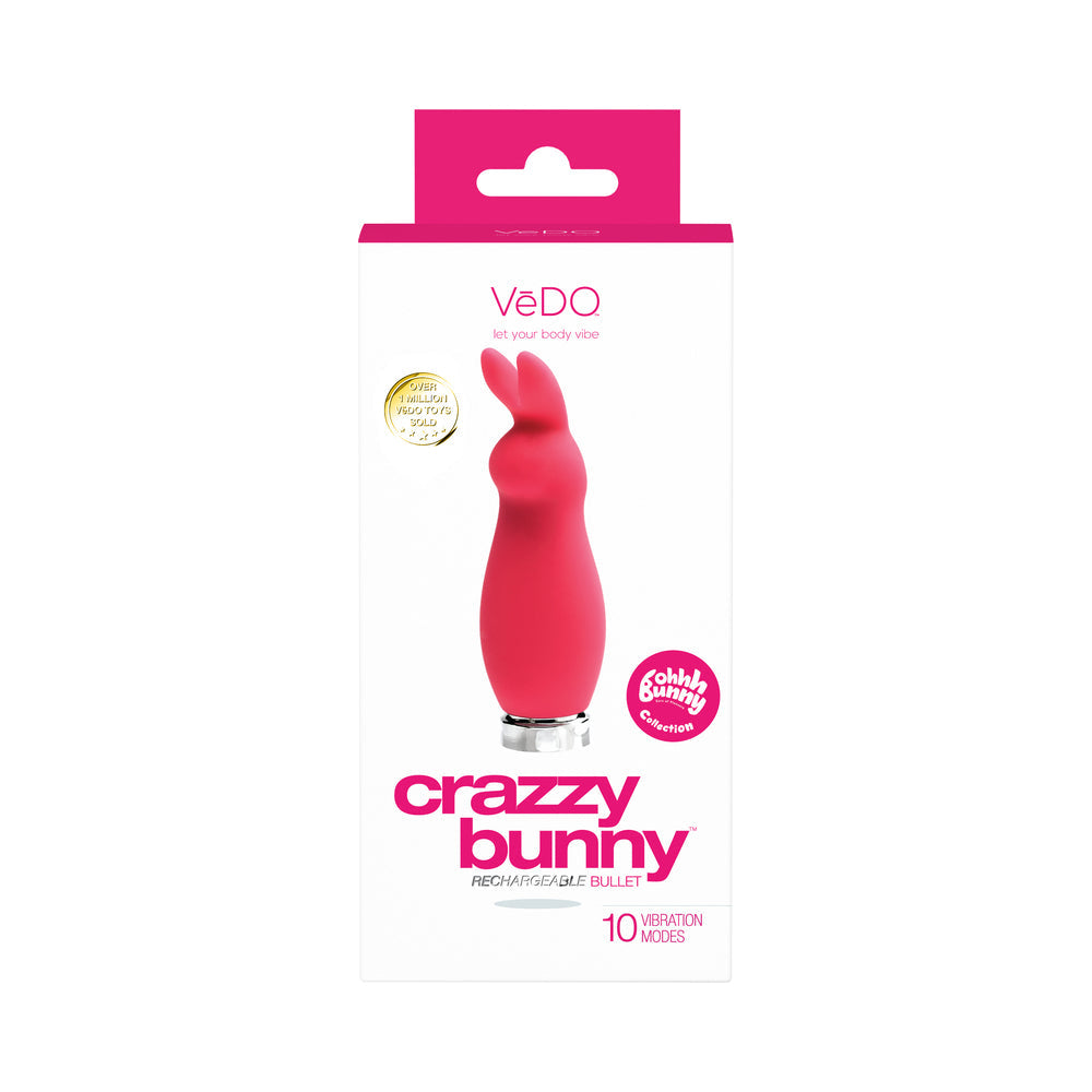 VEDO - CRAZZY BUNNY RECHARGEABLE MINI VIBE - PRETTY IN PINK