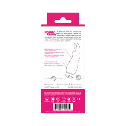VEDO - CRAZZY BUNNY RECHARGEABLE MINI VIBE - PRETTY IN PINK