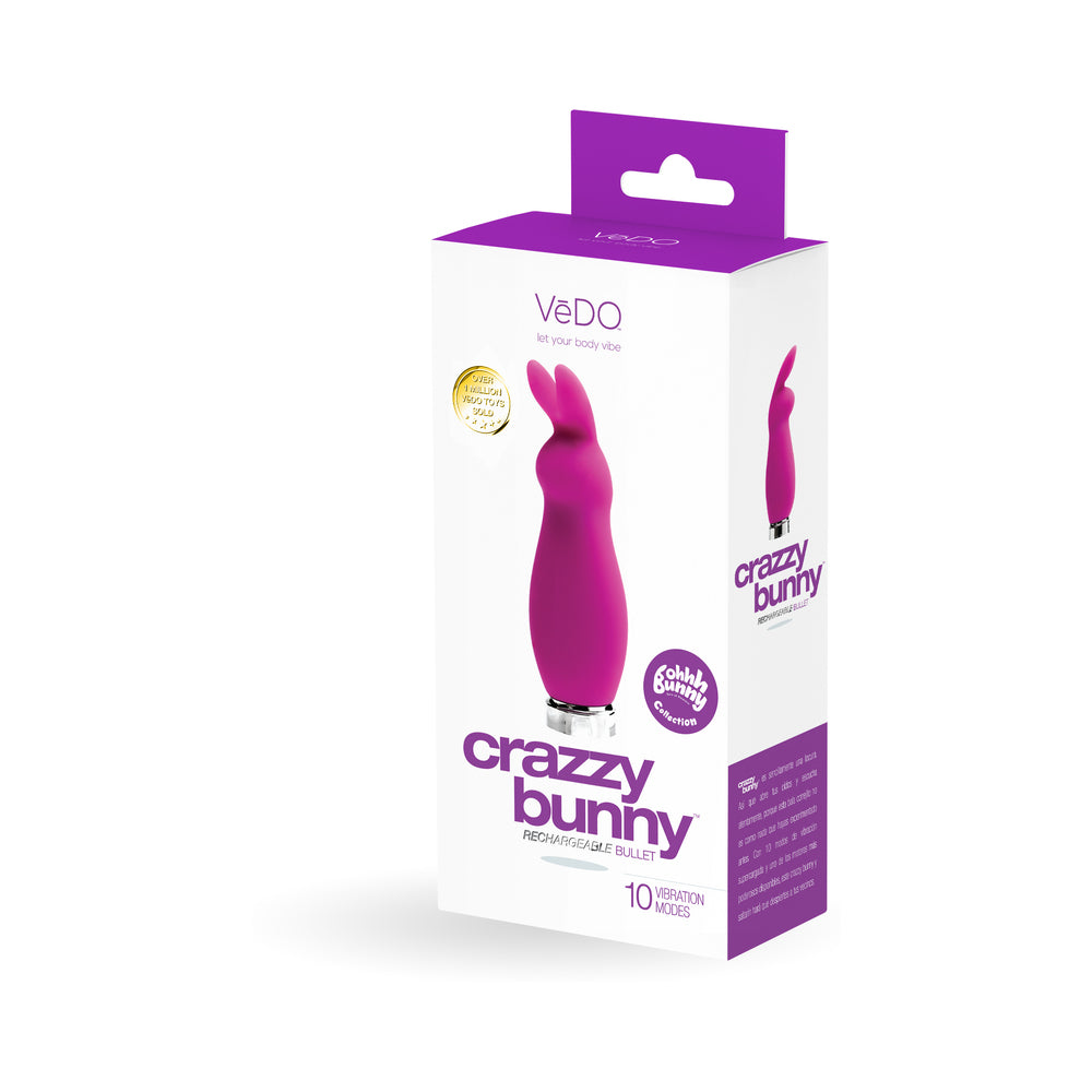 VEDO - CRAZZY BUNNY RECHARGEABLE MINI VIBE - PERFECTLY PURPLE