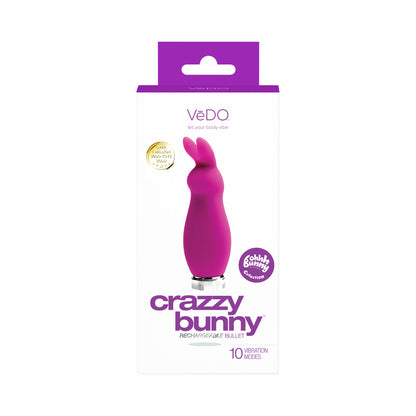 VEDO - CRAZZY BUNNY RECHARGEABLE MINI VIBE - PERFECTLY PURPLE
