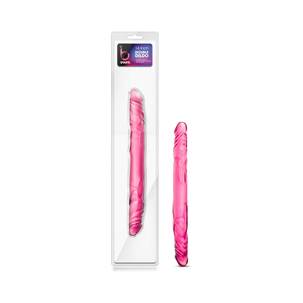 B YOURS 14 IN. DOUBLE DILDO PINK