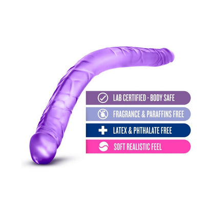 B YOURS 16 IN. DOUBLE DILDO PURPLE