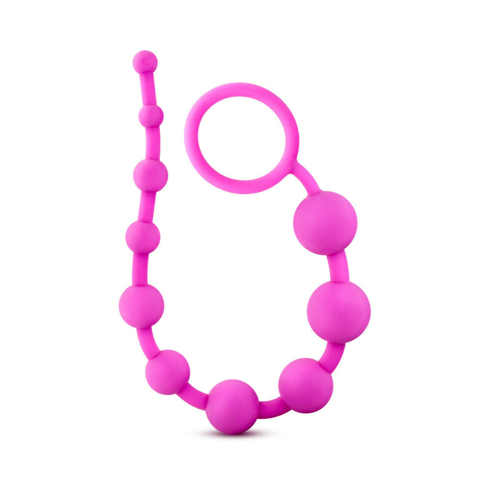LUXE SILICONE 10 BEADS FOR ANAL PLAY PINK