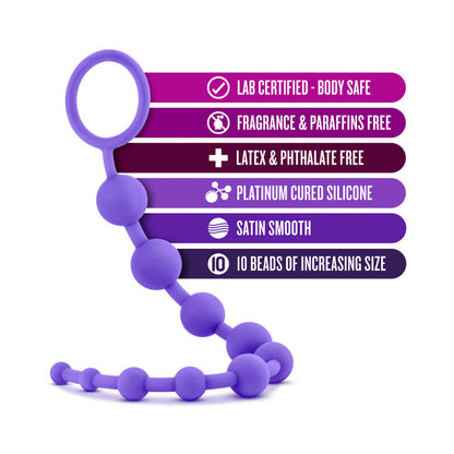 BLUSH - LUXE SILICONE 10 BEADS FOR ANAL PLAY
