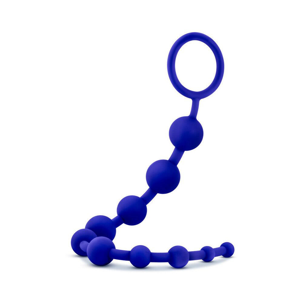 LUXE SILICONE 10 BEADS FOR ANAL PLAY INDIGO
