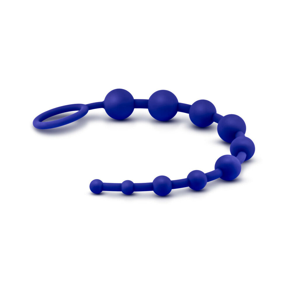 LUXE SILICONE 10 BEADS FOR ANAL PLAY INDIGO