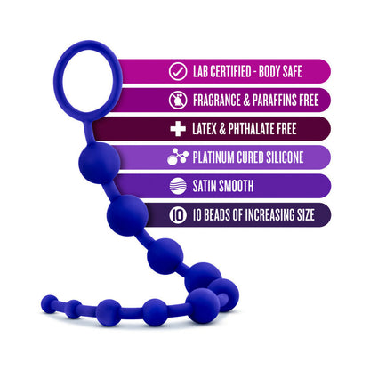 BLUSH - LUXE SILICONE 10 BEADS FOR ANAL PLAY