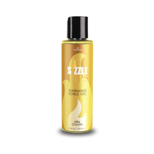 SENSUVA - SIZZLE LIPS WARMING EDIBLE GEL PIÑA COLADA 4.2 OZ.