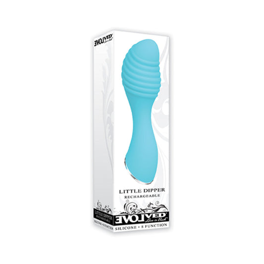 EVOLVED - LITTLE DIPPER RECHARGEABLE SILICONE VIBRATOR BLUE