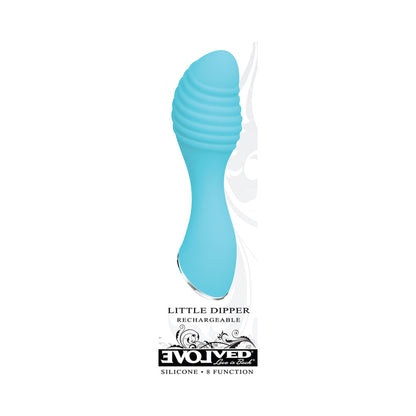 EVOLVED LITTLE DIPPER RECHARGEABLE SILICONE VIBRATOR BLUE
