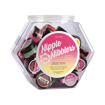 CLASSIC BRANDS - JELIQUE NIPPLE NIBBLER TINGLE BALM 3GR ASST. FLAVORS (36/BOWL)