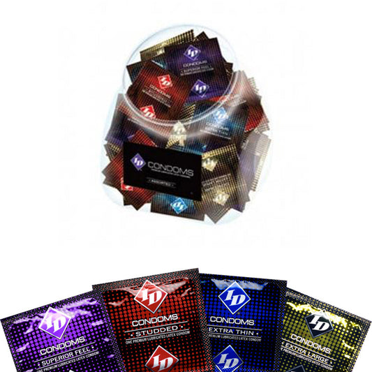 ID LUBRICANTS - ID ASSORTED CONDOM JAR (144 CONDOMS)