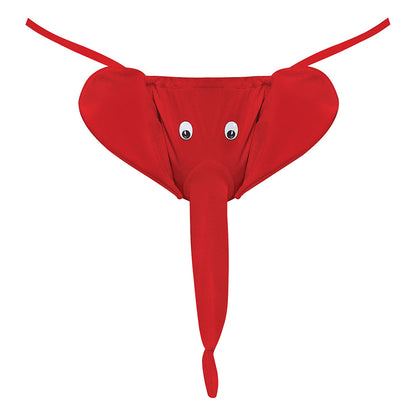 MALE POWER - SQUEAKER ELEPHANT G-STRING RED O/S