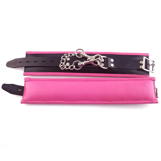 ROUGE PADDED ANKLE CUFFS BLACK / PINK