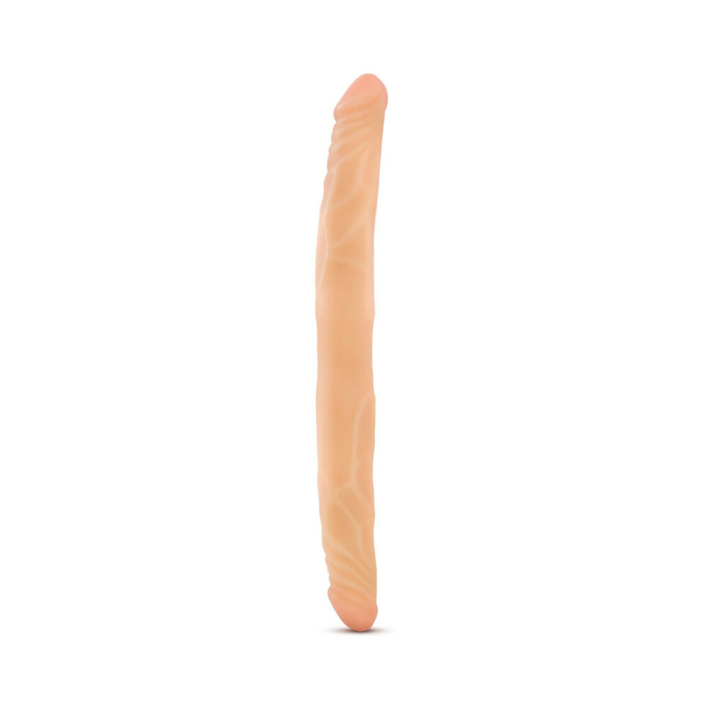 B YOURS 14 IN. DOUBLE DILDO BEIGE