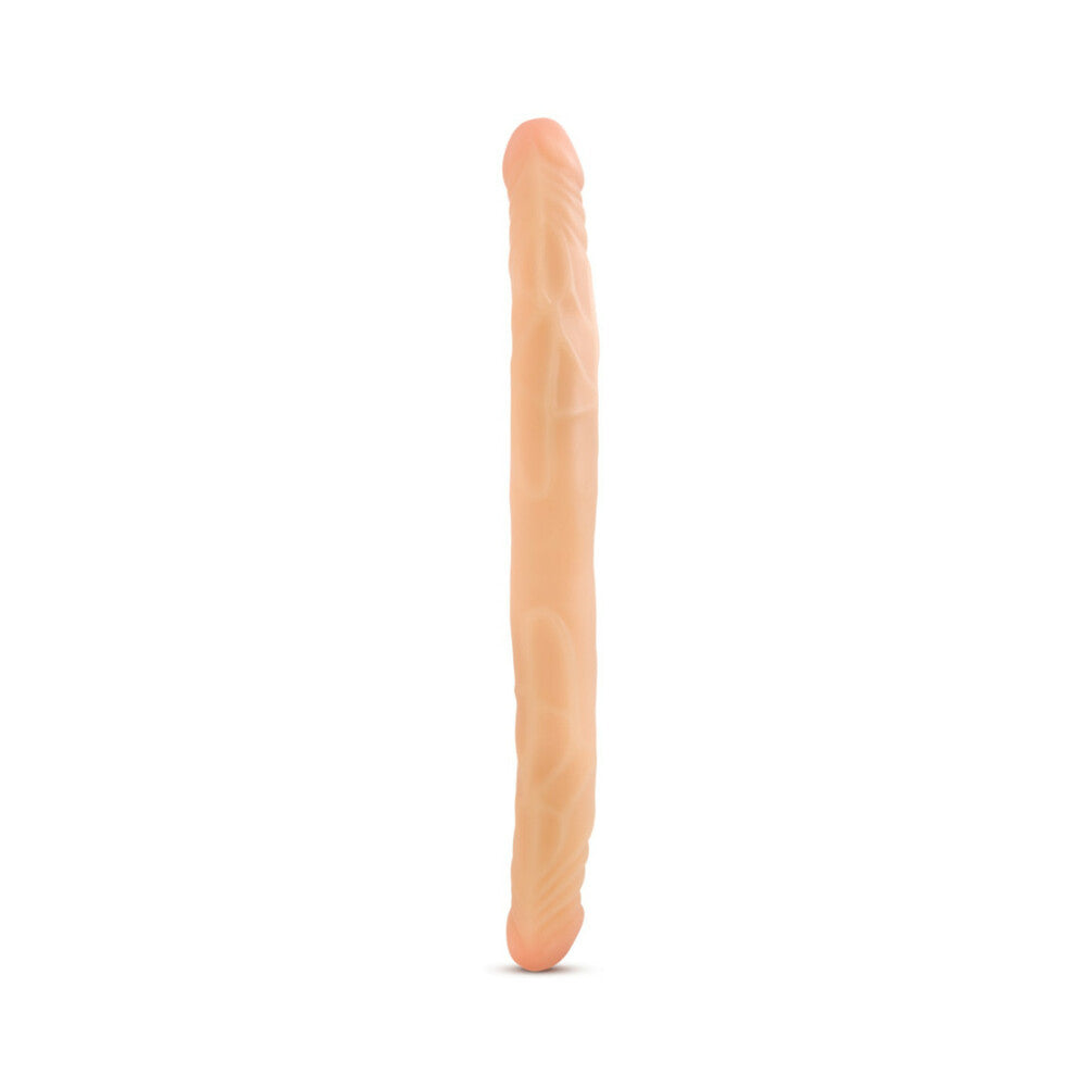B YOURS 14 IN. DOUBLE DILDO BEIGE