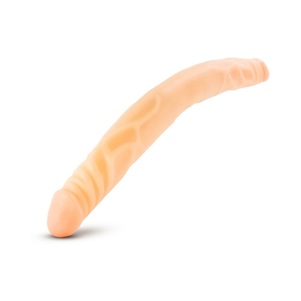 B YOURS 14 IN. DOUBLE DILDO BEIGE