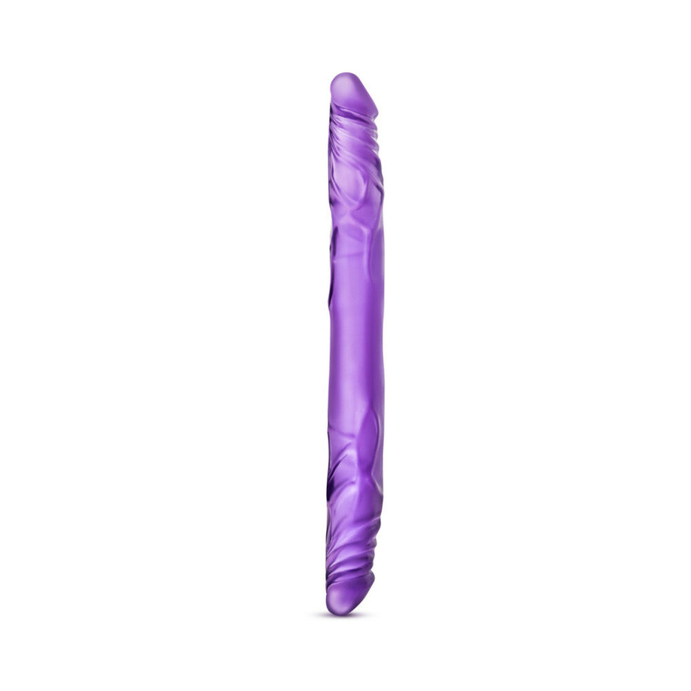 B YOURS 14 IN. DOUBLE DILDO PURPLE