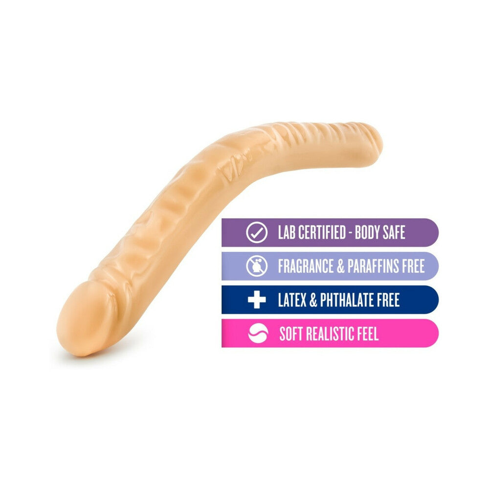 B YOURS 18 IN. DOUBLE DILDO BEIGE