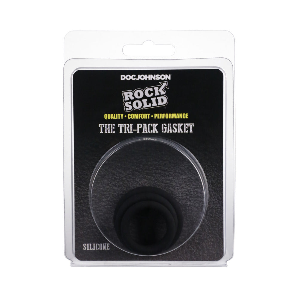 ROCK SOLID - BLACK GASKET SILICONE 3PC SET (.75IN,1IN,1.25IN)
