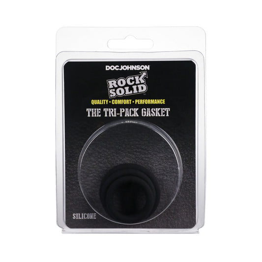 ROCK SOLID - BLACK GASKET SILICONE 3PC SET (.75IN,1IN,1.25IN)