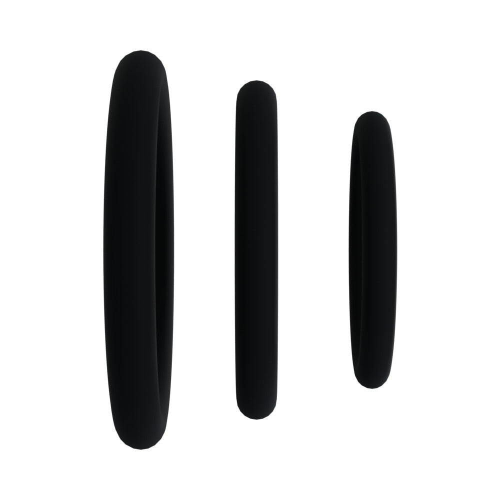 ROCK SOLID - BLACK GASKET SILICONE 3PC SET (.75IN,1IN,1.25IN)