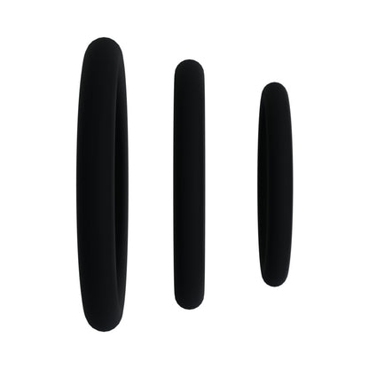 ROCK SOLID - BLACK GASKET SILICONE 3PC SET (.75IN,1IN,1.25IN)