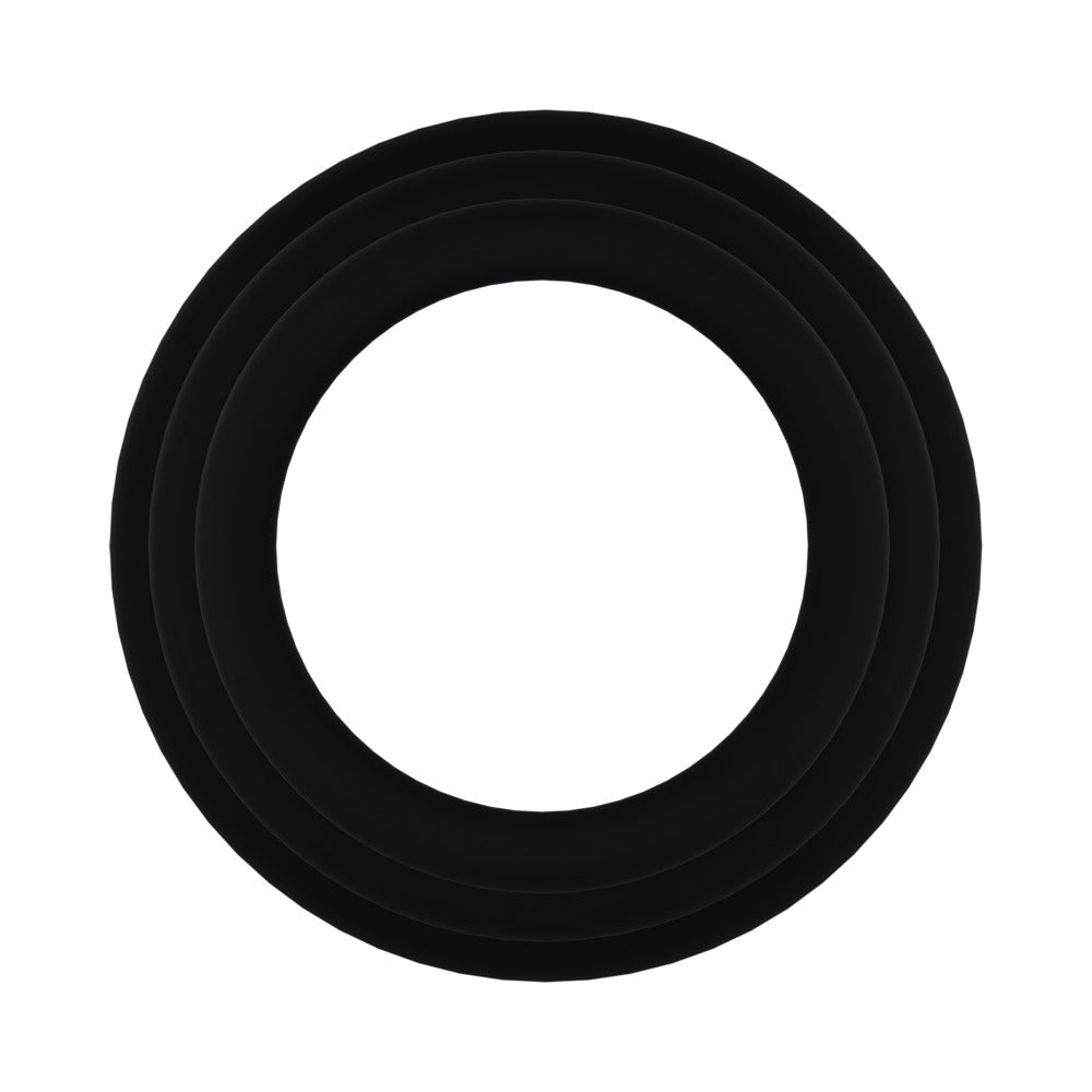 ROCK SOLID - BLACK GASKET SILICONE 3PC SET (.75IN,1IN,1.25IN)