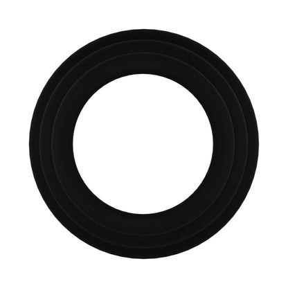 ROCK SOLID - BLACK GASKET SILICONE 3PC SET (.75IN,1IN,1.25IN)