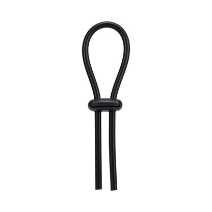 ROCK SOLID - BLACK SILICONE DOUBLE LOCK ADJUSTABLE  LASSO/BOLO