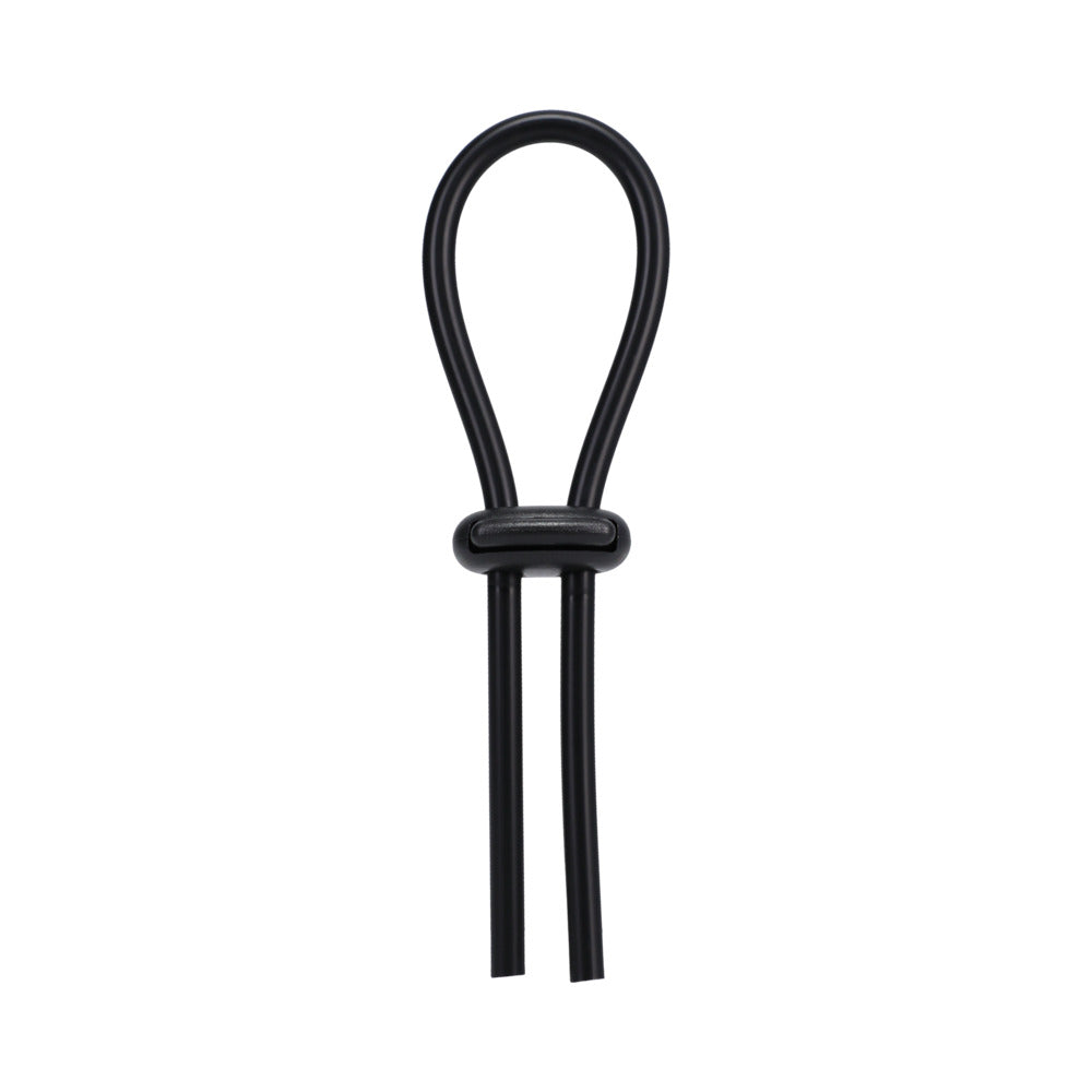 ROCK SOLID BLACK SILICONE DOUBLE LOCK ADJUSTABLE  LASSO/BOLO