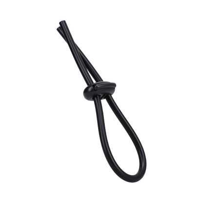ROCK SOLID - BLACK SILICONE DOUBLE LOCK ADJUSTABLE  LASSO/BOLO