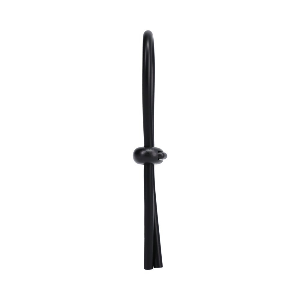 ROCK SOLID - BLACK SILICONE DOUBLE LOCK ADJUSTABLE  LASSO/BOLO