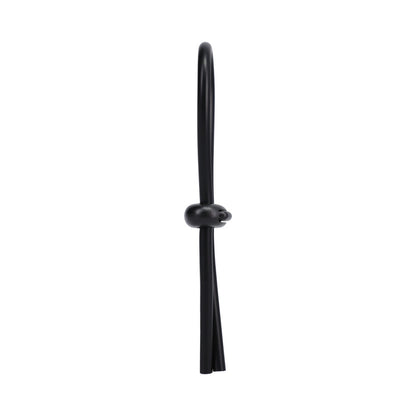 ROCK SOLID BLACK SILICONE DOUBLE LOCK ADJUSTABLE  LASSO/BOLO