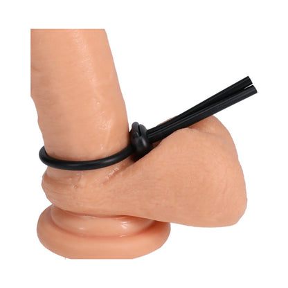 ROCK SOLID - BLACK SILICONE DOUBLE LOCK ADJUSTABLE  LASSO/BOLO