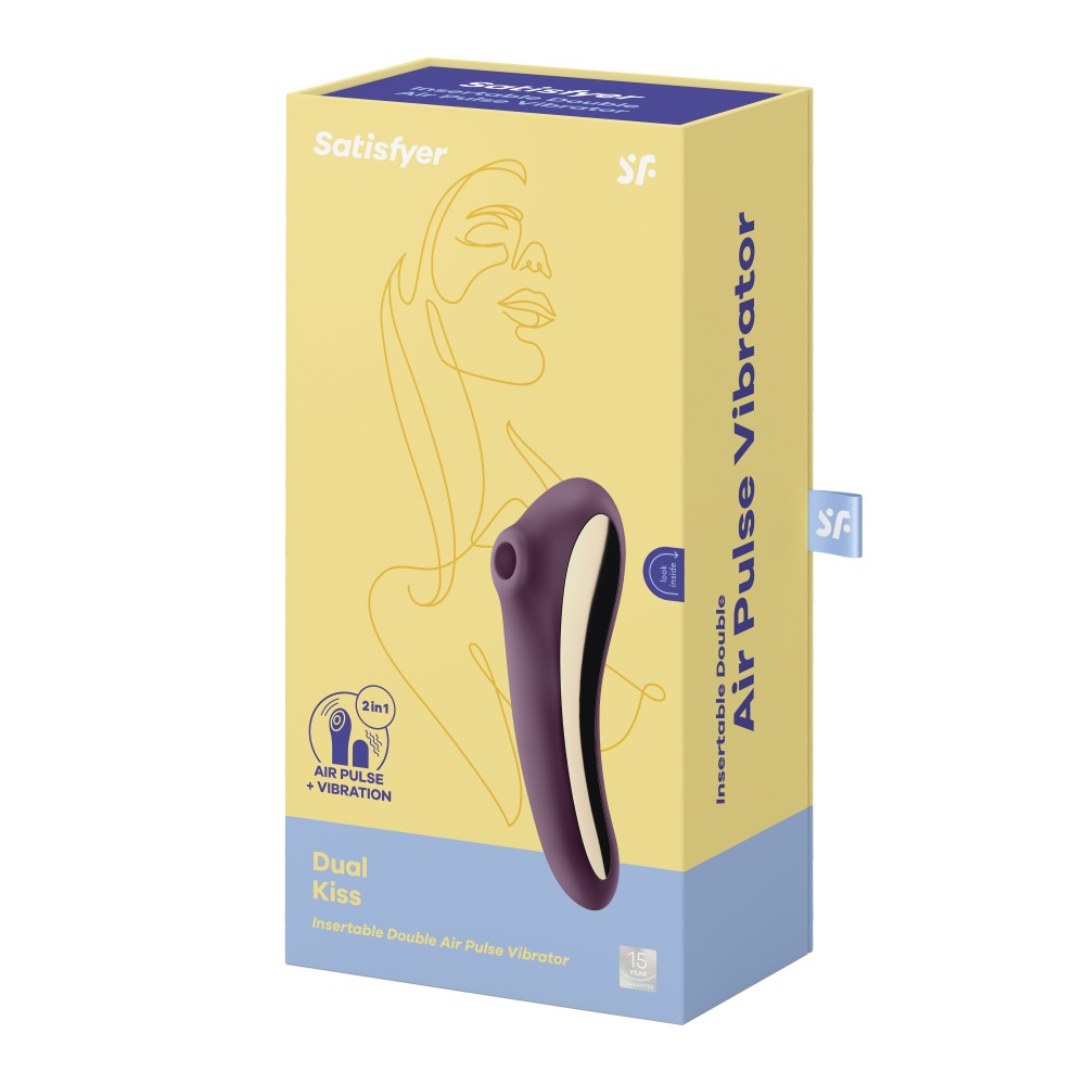 SATISFYER - DUAL KISS WINE RED