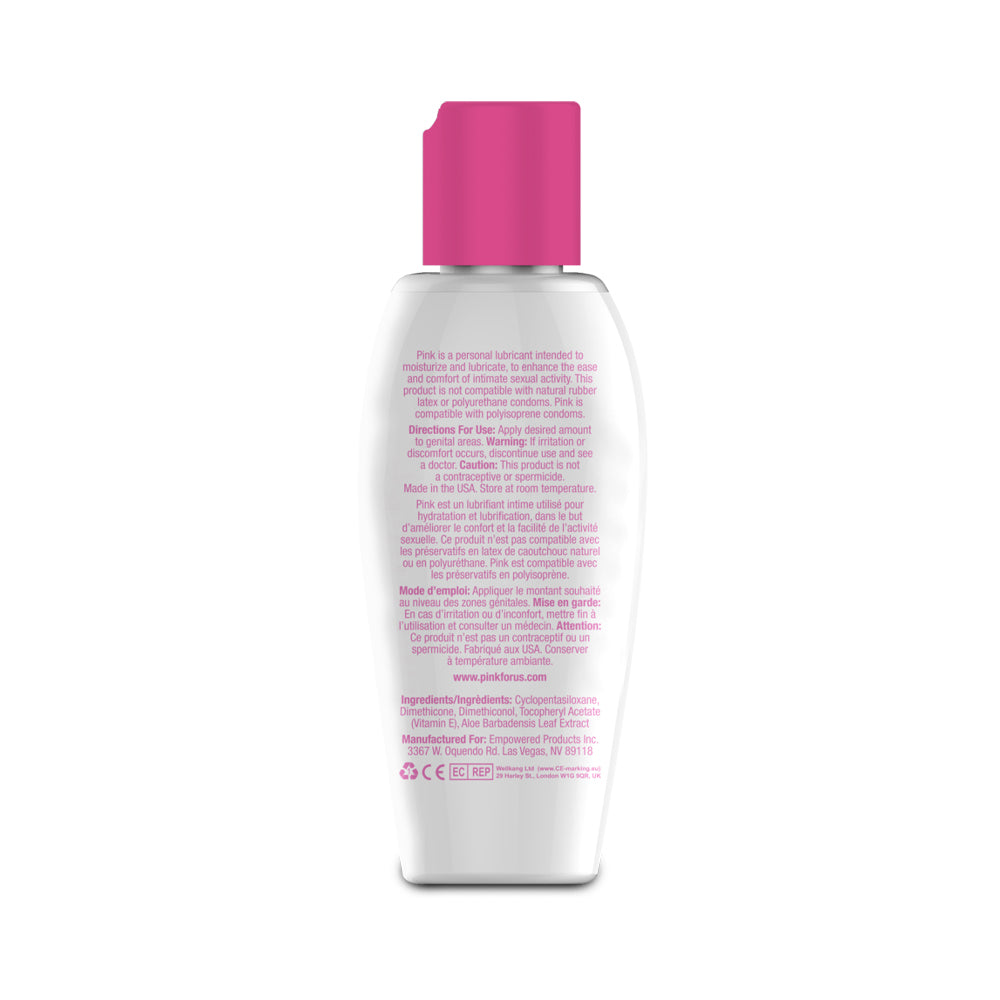PINK SENSUALS - PINK SILICONE LUBRICANT 2.8 OZ.