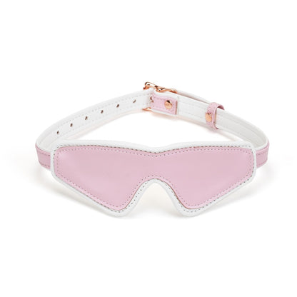 LIEBE SEELE - WHITE & PINK FAIRY GOAT LEATHER BLINDFOLD