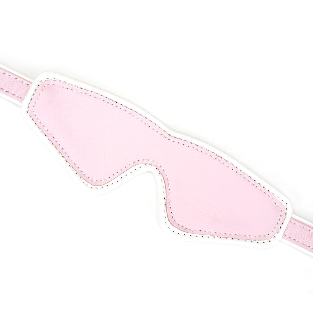 LIEBE SEELE - WHITE & PINK FAIRY GOAT LEATHER BLINDFOLD