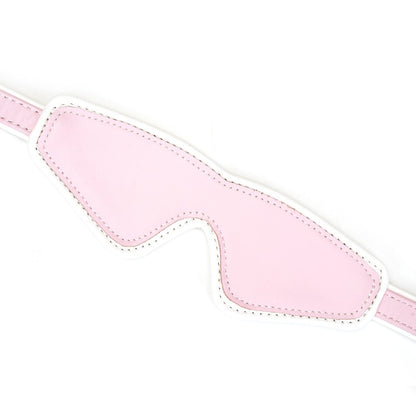 LIEBE SEELE - WHITE & PINK FAIRY GOAT LEATHER BLINDFOLD