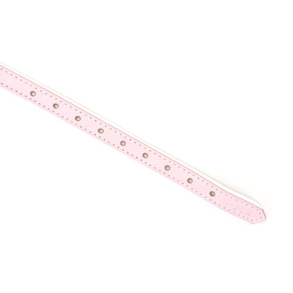 LIEBE SEELE - WHITE & PINK FAIRY GOAT LEATHER BLINDFOLD