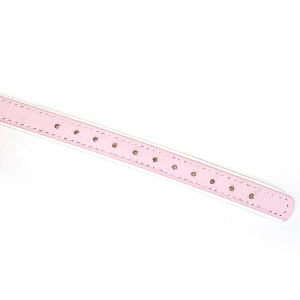 LIEBE SEELE - WHITE & PINK FAIRY GOAT LEATHER BALL GAG