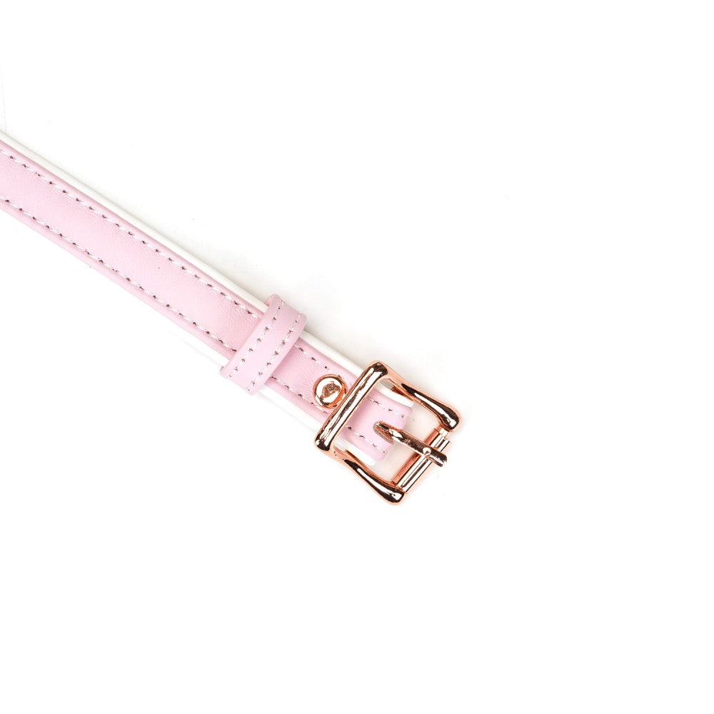 LIEBE SEELE - WHITE & PINK FAIRY GOAT LEATHER BALL GAG