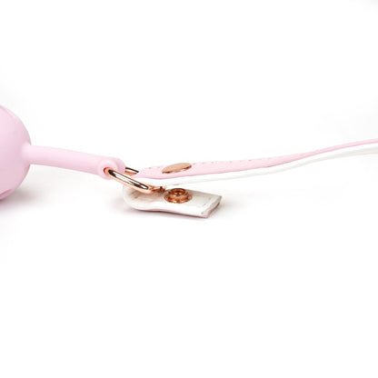 LIEBE SEELE - WHITE & PINK FAIRY GOAT LEATHER BALL GAG